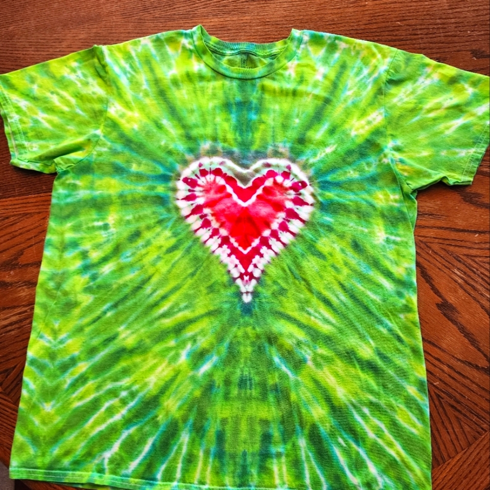 Custom tie dyed Mens/unisex T-shirt, size XL